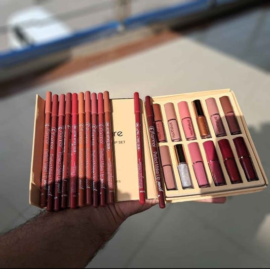 2 In 1 Lip Bundle Flormar Pencils And Mocallure Lipgloss