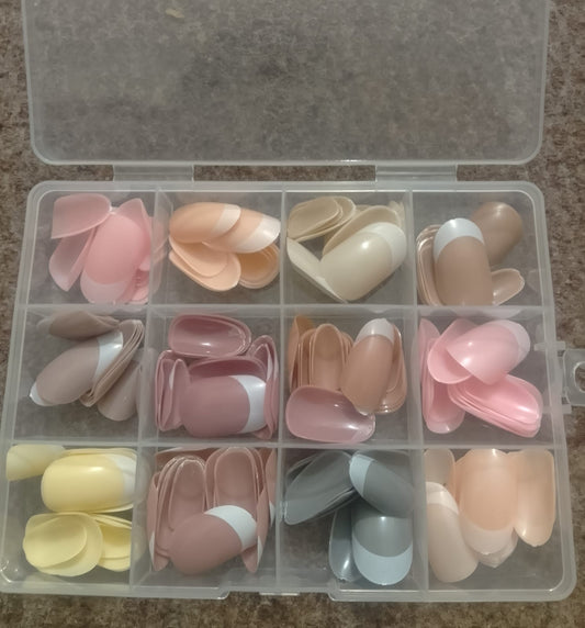 144 Pcs Multicolor Nails Box – Stylish, Durable & Easy-to-Use False Nails for Everyday Fashion