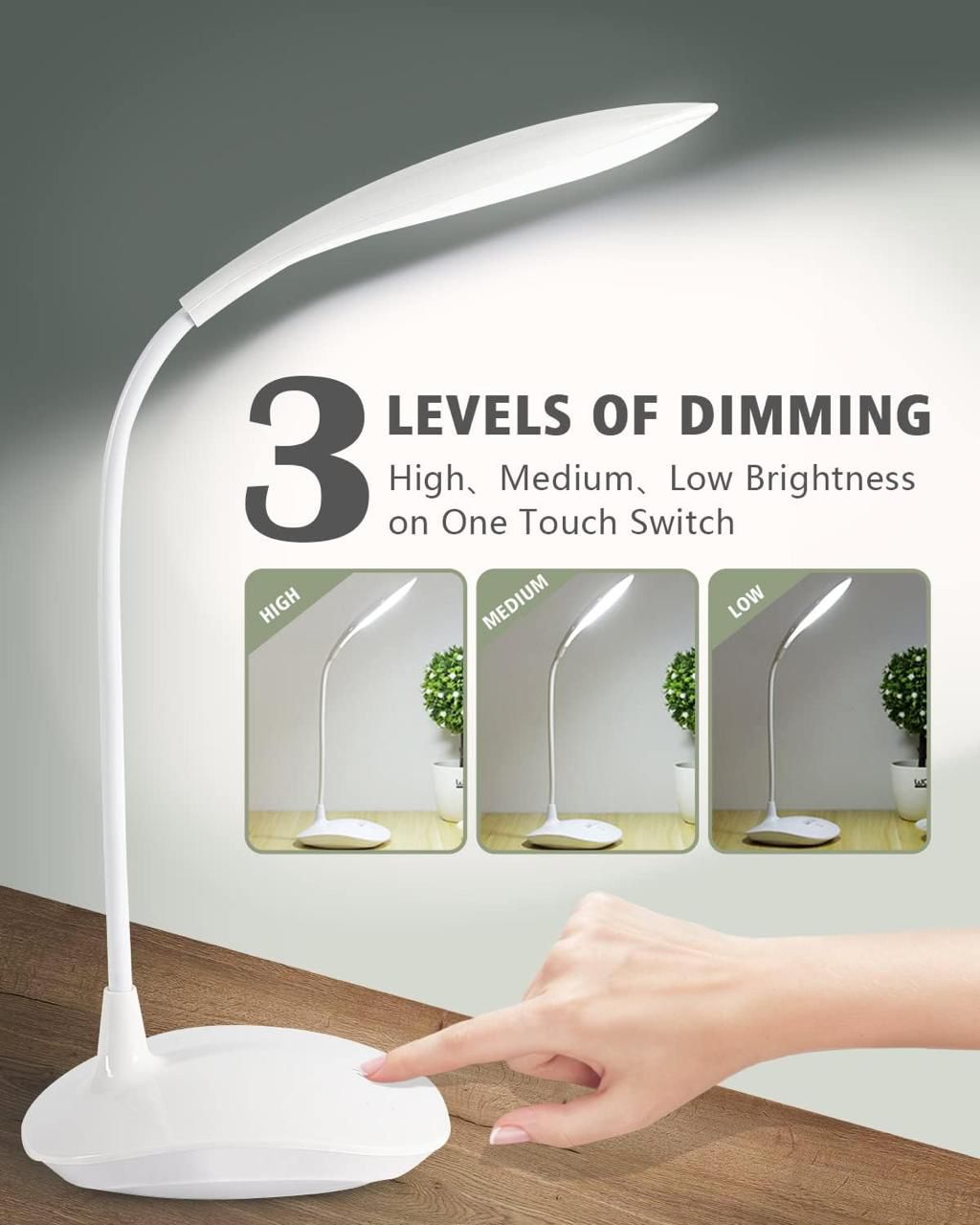 3 Levels Dimming LED Desk Lamp –