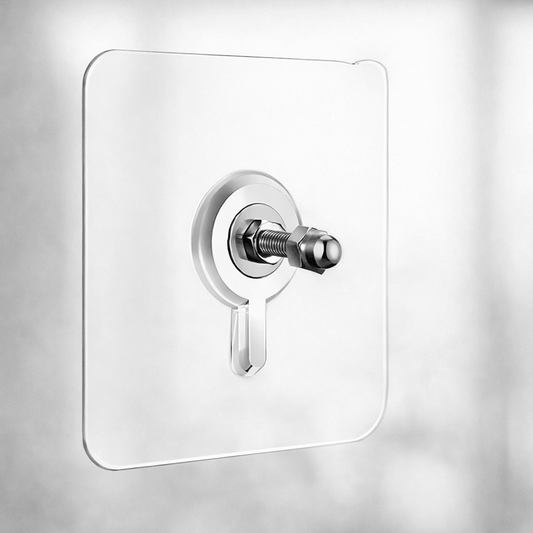 Pack of 10 Heavy-Duty Self-Adhesive Transparent Wall Hooks – Waterproof No-Drilling Screw & Nail Traceless Wall Organizers